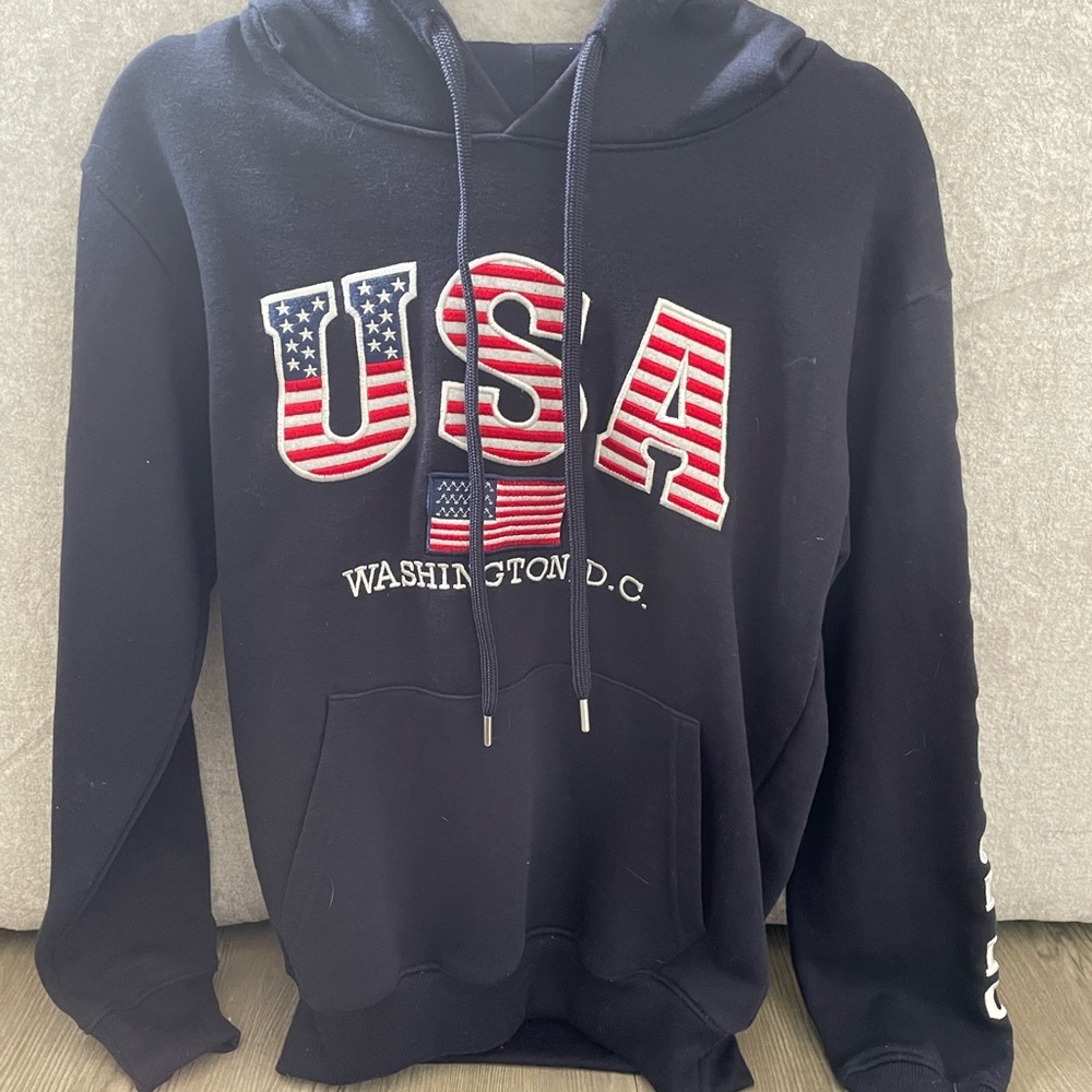 navy blue USA Washington D.C. Hoodie